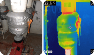 Avant l'isolation des points singuliers, vue thermique